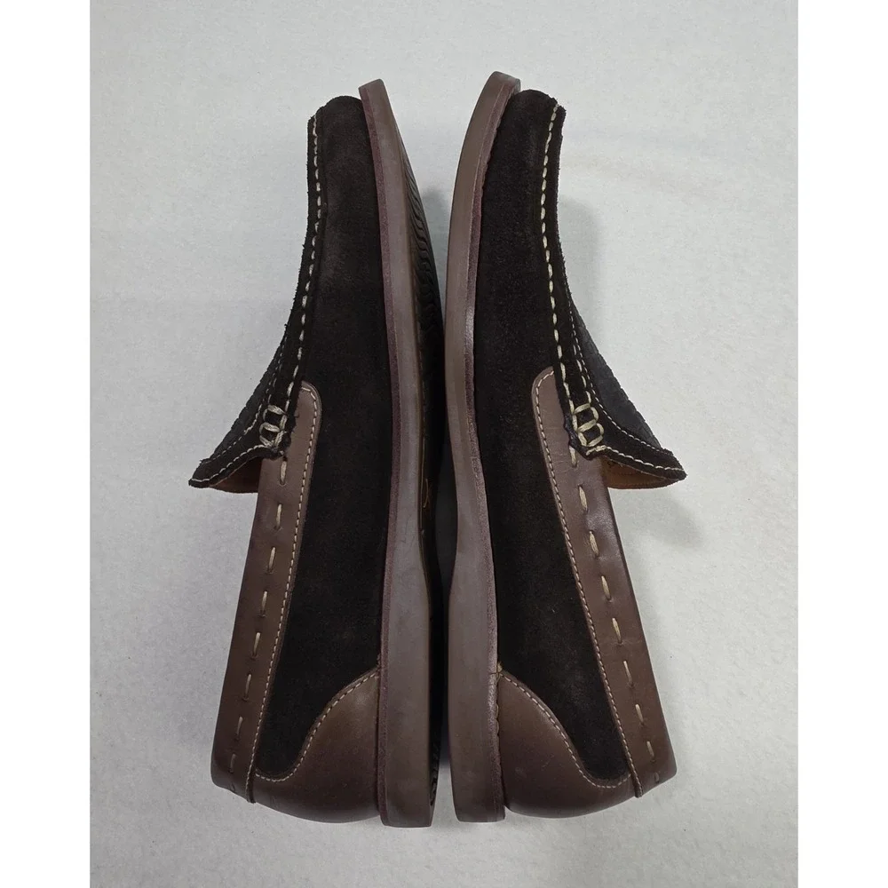Tommy Bahama Mens Loafers 10 M‎ Brown Woven Suede Leather Slip Ons LIMITED USE